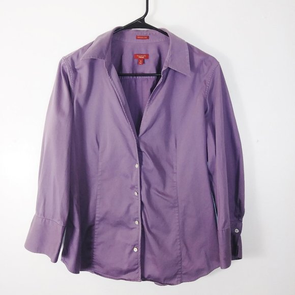 Talbots Tops - Talbots button down v-neck long sleeve Shirt